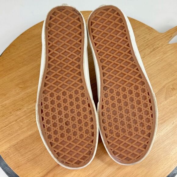 Vans Old Skool Juniors Canvas Suede Low Top Sneakers White Black 4.5 Big Kids - Picture 7 of 10